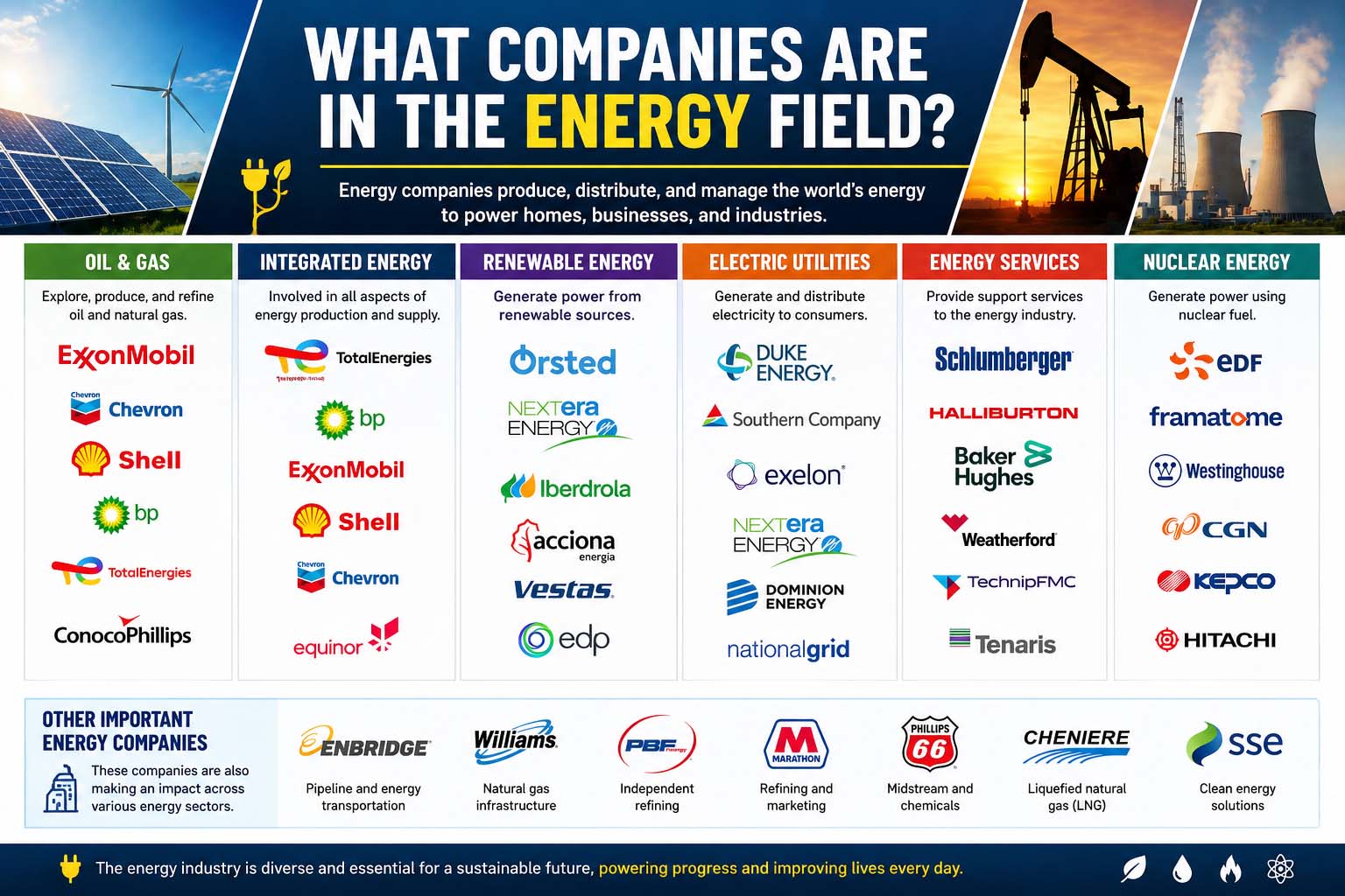What Companies Are in the Energy Field?