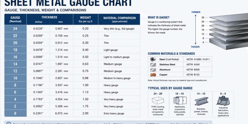 sheet metal gauge chart