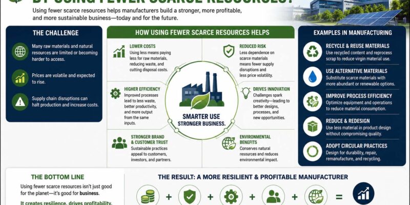 how would a manufacturer benefit by using fewer scarce resources?