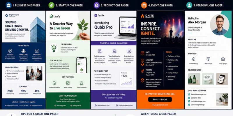 one pager examples
