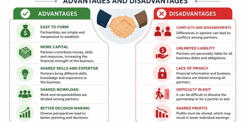 partnership advantages and disadvantages